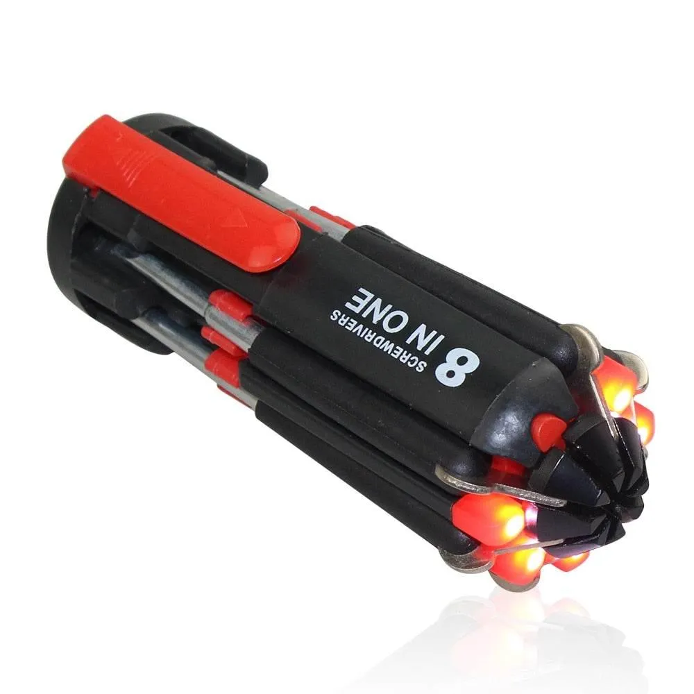 8-in-1 LED Screwdriver Set - Foldable Multi-Tool