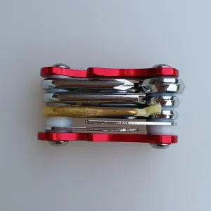 8 in 1 Scuba Diving Maintenance and Repair Multi Tool, Stainless Steel, Folding, Portable, Includes Allen Keys, Screwdrivers, O-Ring Pick, and Inflator Schrader Valve Tool