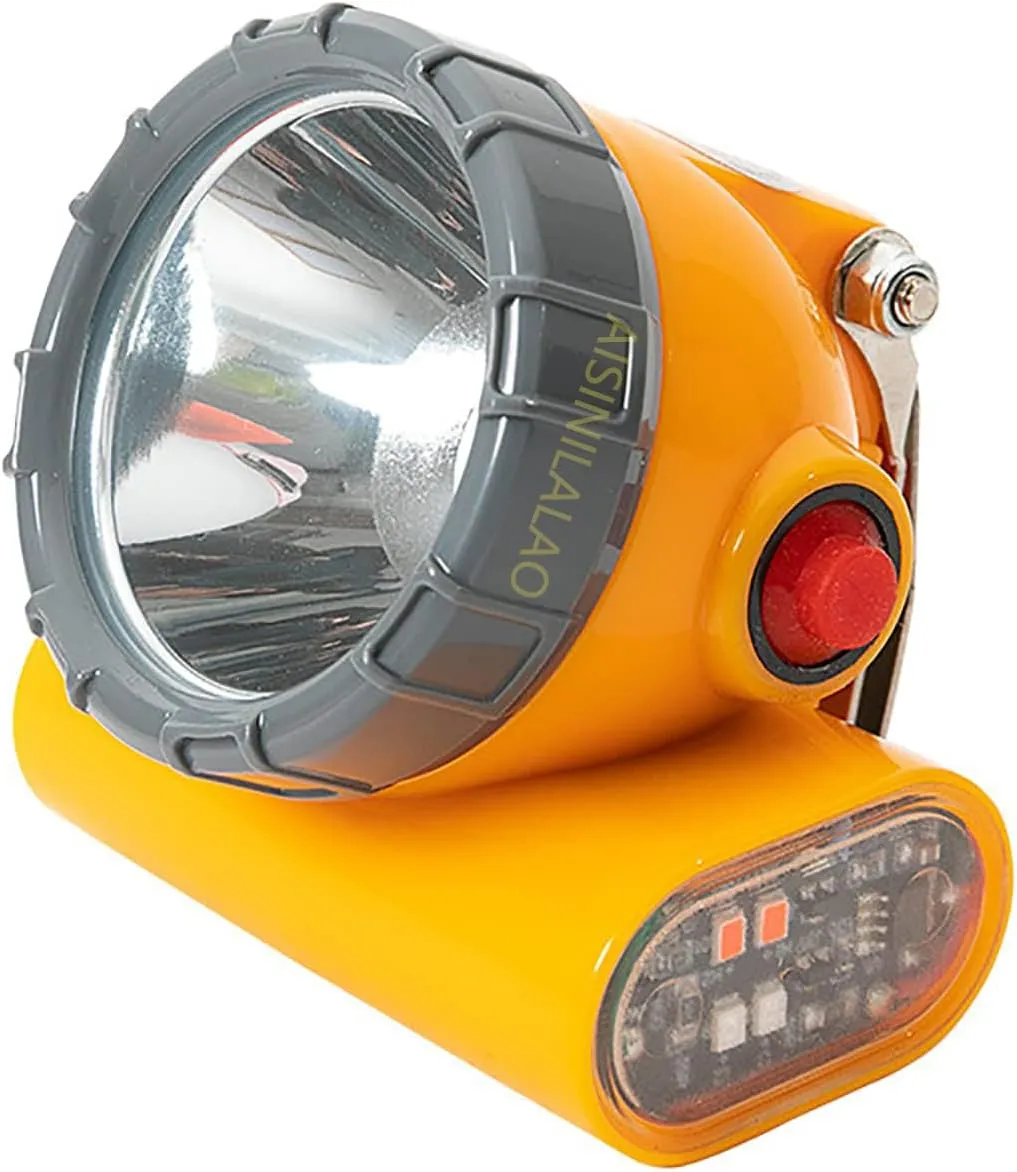 8W Miner Lamp Light Explosion-Proof LED Helmet Cap Lamp Cordless Headlamp Outdoor Waterproof Portable Lighting Head Belt Charger(Yellow)