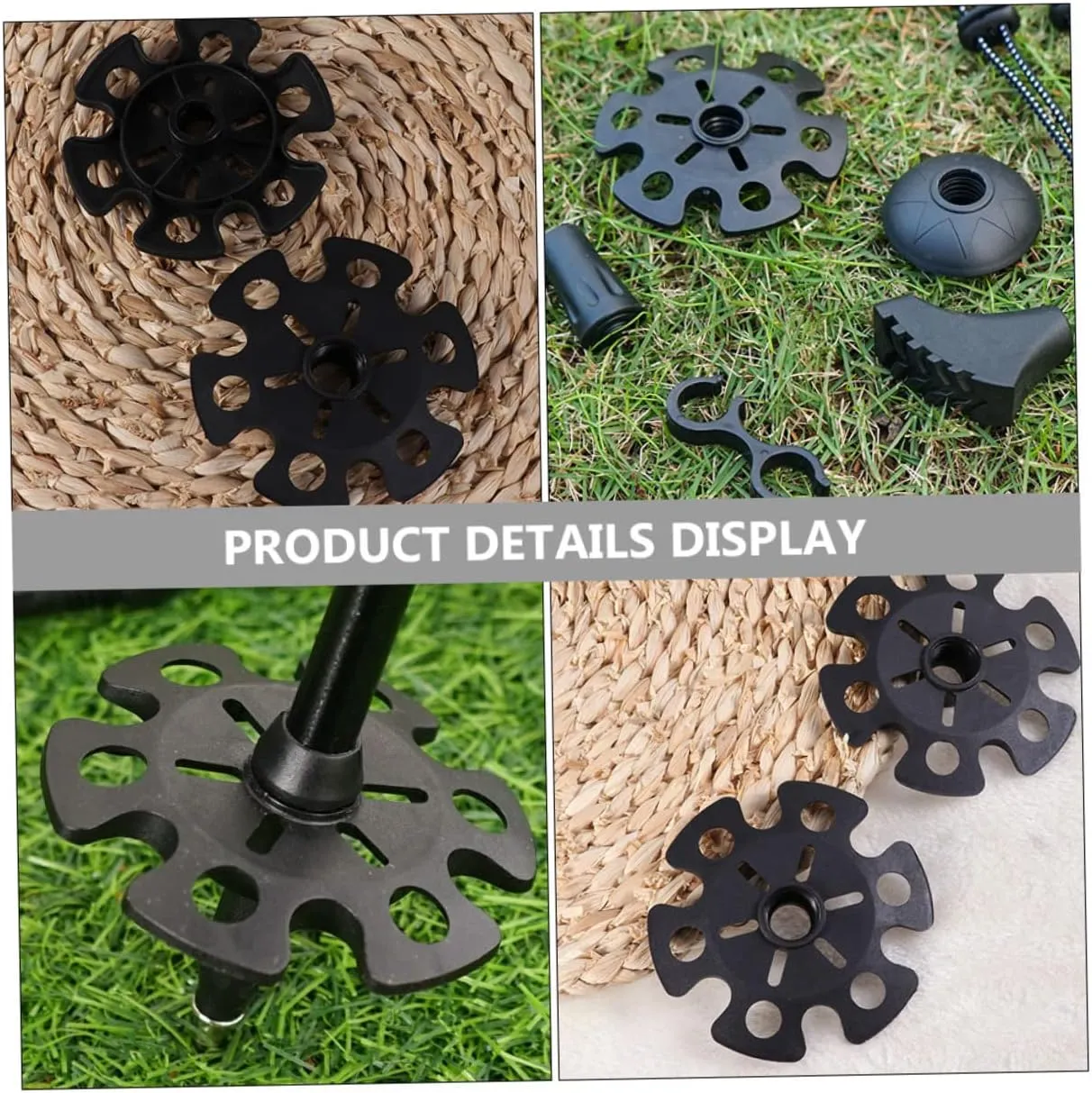 ABOOFAN 24 Pcs Alpenstock Snowflake Walking Stick tip Cover Trekking Pole Tips Cover mudflaps Pole Tip Protector