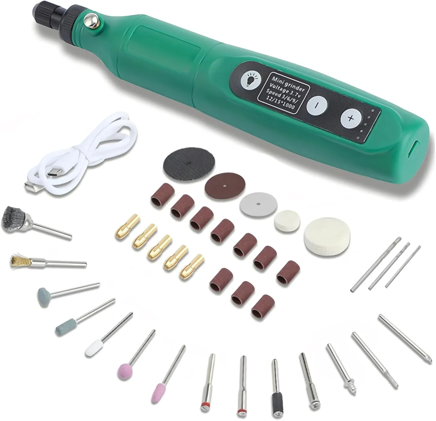 ABOOFAN Portable Engraving Pen Set Metal Engraving Tools Illuminated Light 5 Speed Levels Mini Drilling Tool