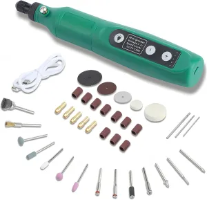 ABOOFAN Portable Engraving Pen Set Metal Engraving Tools Illuminated Light 5 Speed Levels Mini Drilling Tool