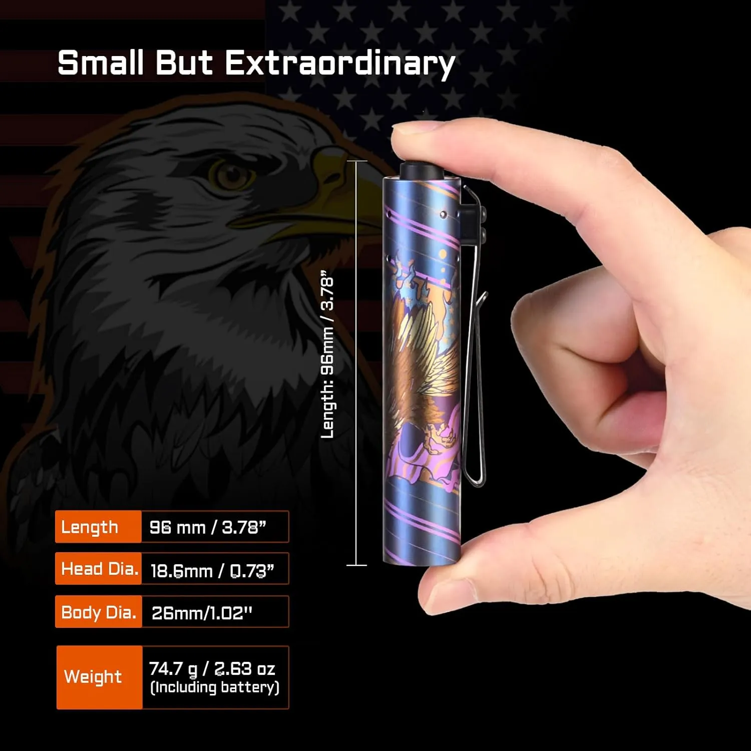 ACEBEAM Rider RX 700 High Lumens EDC AA Flashlight Rechargeable, Pocket LED Flashlight with Clip, Super Bright Mini Flash Light, 519A-V1 LED 90  High CRI Small Flashlight for Camping, Home