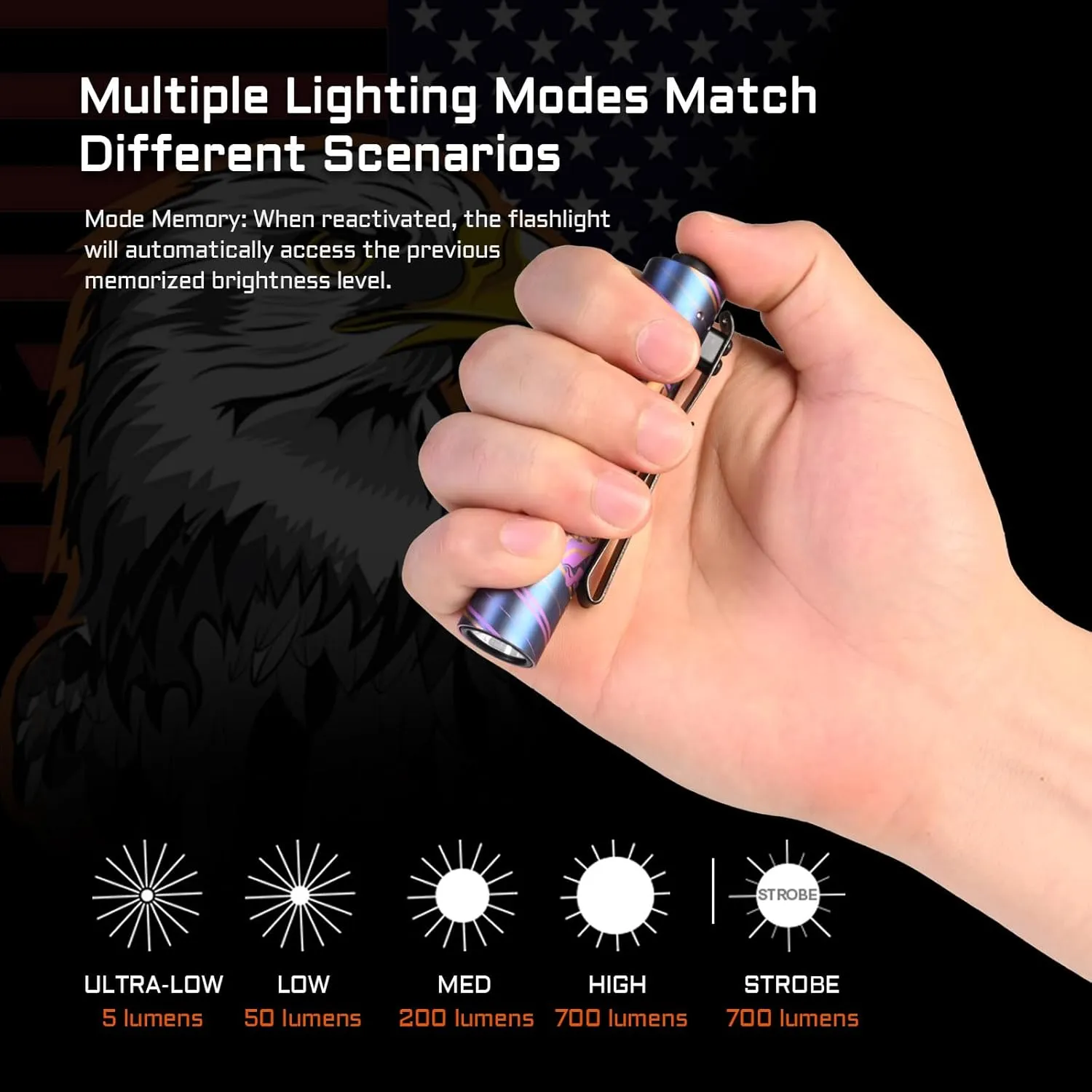 ACEBEAM Rider RX 700 High Lumens EDC AA Flashlight Rechargeable, Pocket LED Flashlight with Clip, Super Bright Mini Flash Light, 519A-V1 LED 90  High CRI Small Flashlight for Camping, Home