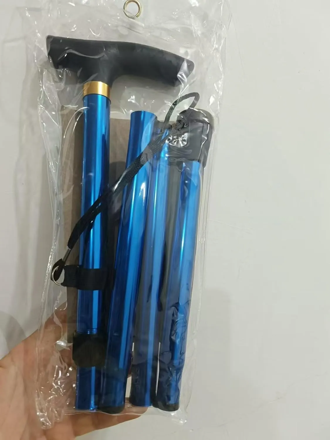 Adjustable Five-Section Folding Hiking Poles - Ultra-Short Telescopic Walking Sticks for Outdoor Climbing and Travel