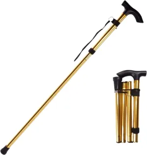 Adjustable Five-Section Folding Hiking Poles - Ultra-Short Telescopic Walking Sticks for Outdoor Climbing and Travel