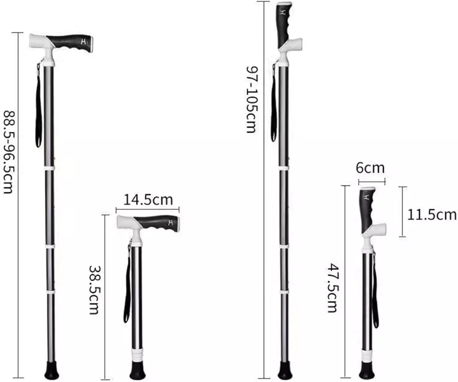 Adjustable Hiking Poles for Man Walking Sticks for Elderly Nordic Walking Trekking Poles Trekking Sticks with Quick Lock System