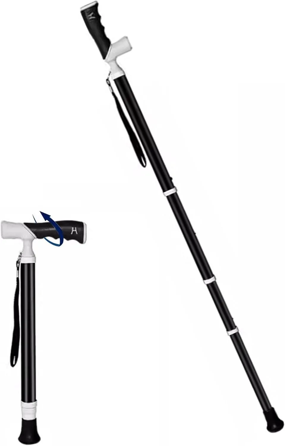 Adjustable Hiking Poles-Handle 90° Rotation 38~105CM Trekking Poles Hiking Poles with Quick Lock System Lightweight Collapsible(38~105cm)