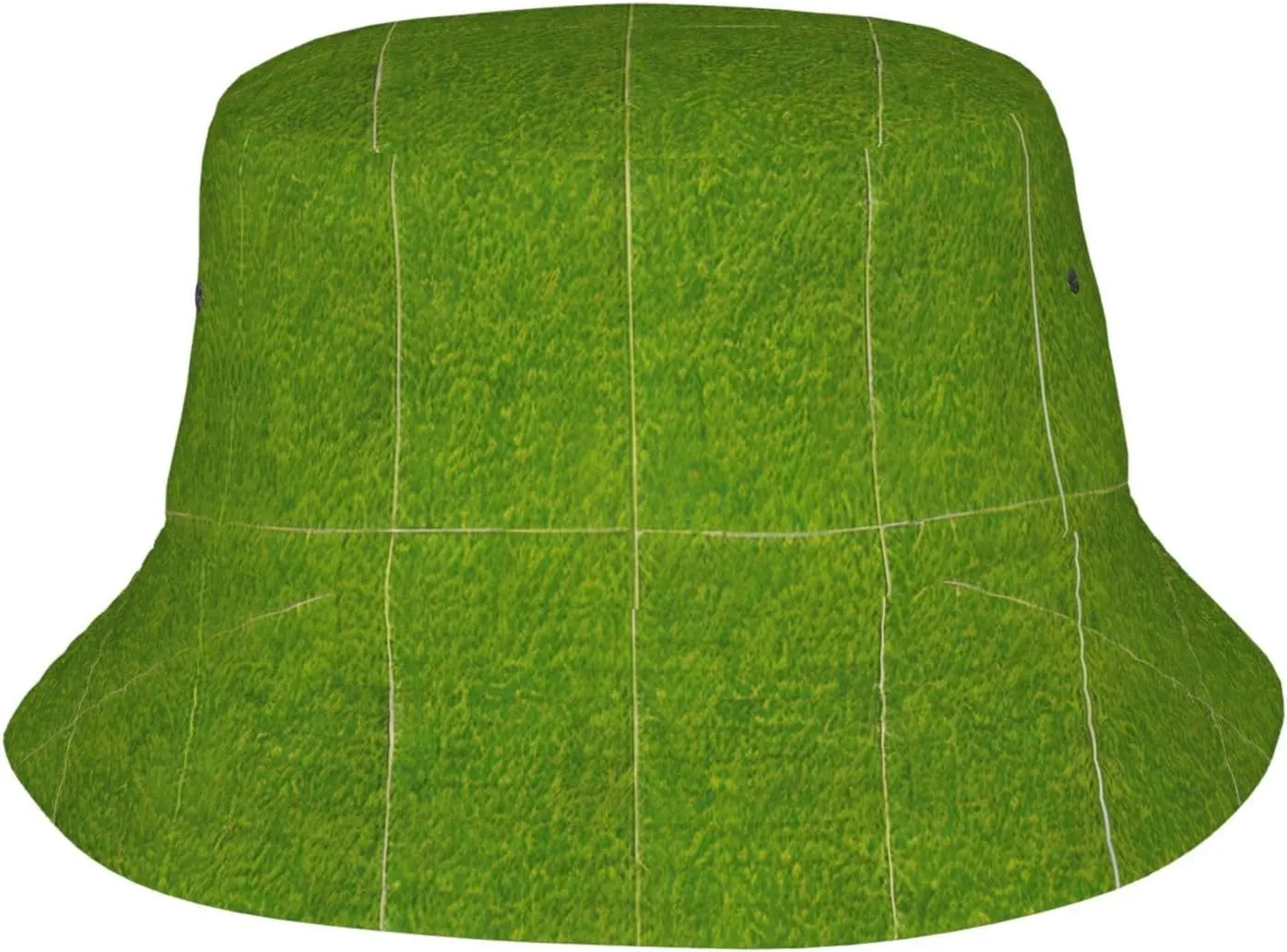 Adult Fisherman hat, Visor Bucket hat, Gardening, Beach, Camping, Fishing Protection Eyes and Skin Green Grassland Print