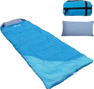 Adult Sleeping Bag with Pillow Comfortable Durable & Waterproof Lightweight for Adults Kids Spring Summer Autumn 3 Seasons Travel Camping Outdoor