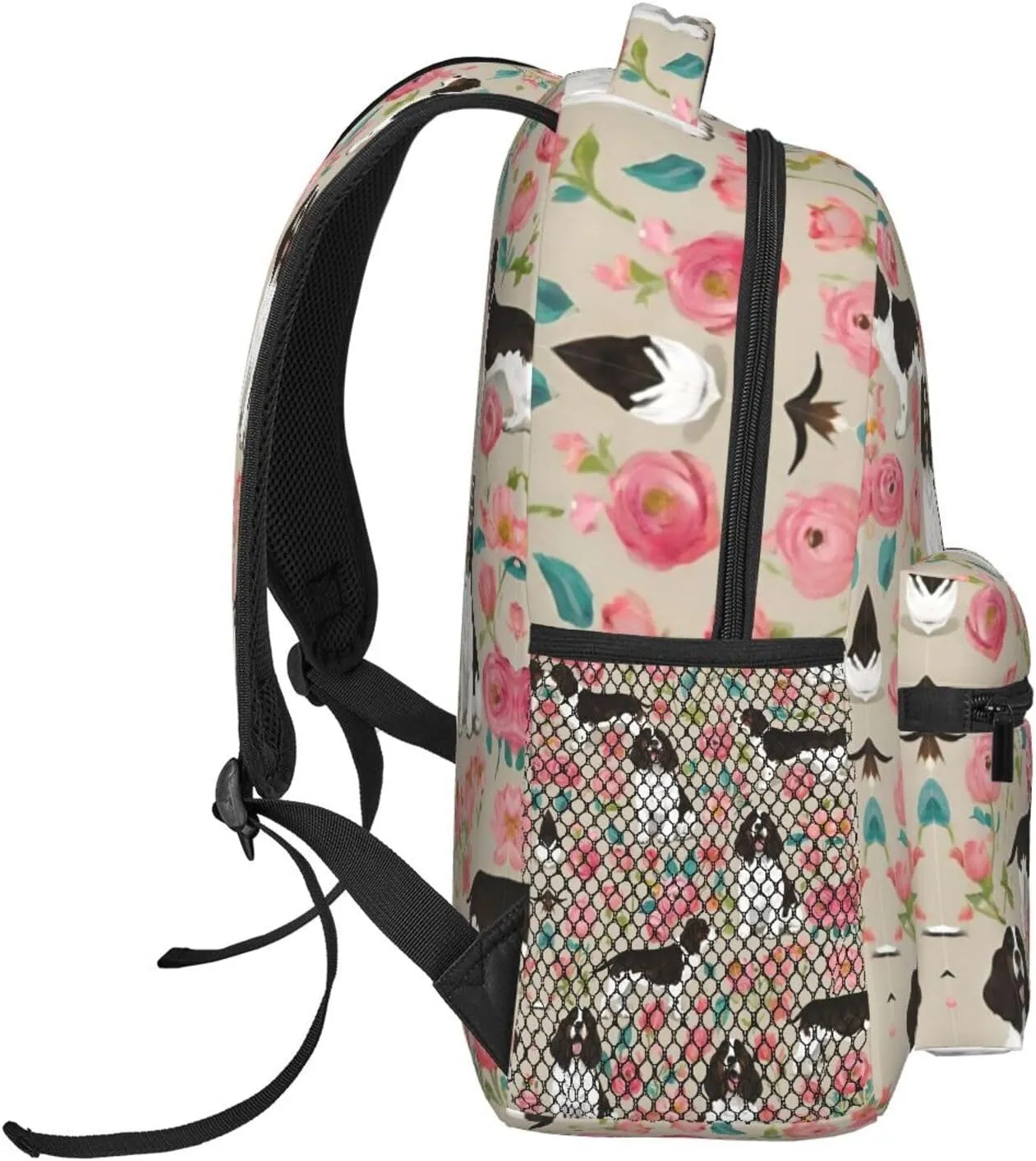 Adults Lightweight English Springer Spaniel Dog Art Rucksacks Large Capacity Bookbag With Adjustable Shoulder Straps for Trekking Outdoors Bicycle