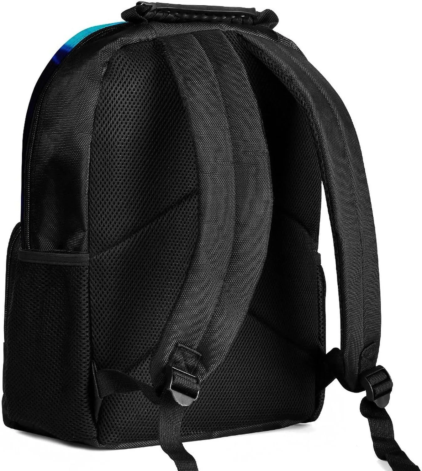 Adults Lightweight Flaming Blue Cool Skull Art Rucksacks Large Capacity Bookbag With Adjustable Shoulder Straps for Trekking Outdoors Bicycle