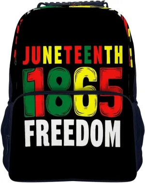 Adults Lightweight Juneteenth 1865 Freedom Rucksacks Large Capacity Bookbag With Adjustable Shoulder Straps for Trekking Outdoors Bicycle