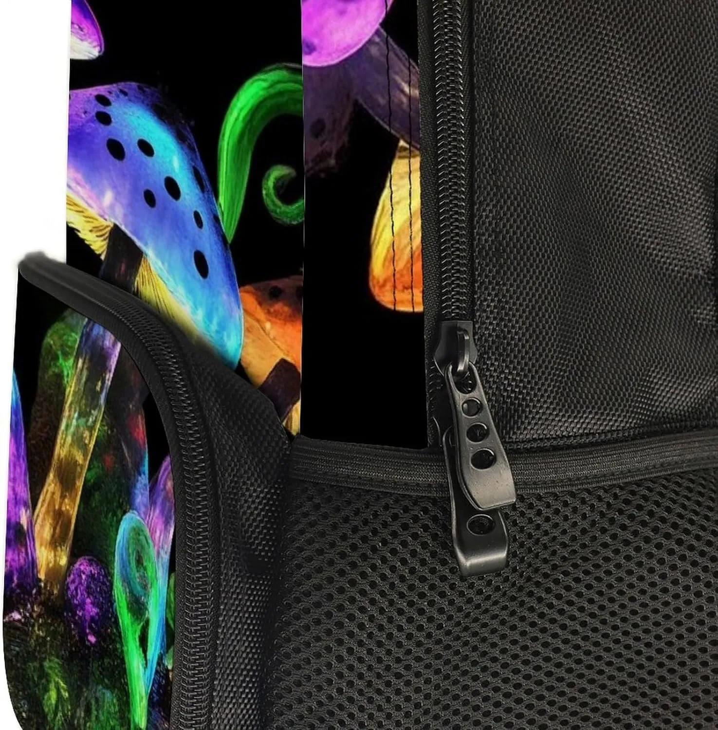 Adults Lightweight Magic Mushrooms Rucksacks Large Capacity Bookbag With Adjustable Shoulder Straps for Trekking Outdoors Bicycle