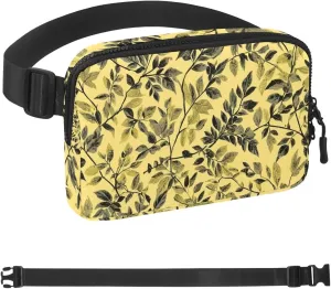 Aesthetic Leaves-380 Belt Bag for Men and Women Fanny Pack,Belt Bag with Adjustable Strap,Fashion Crossbody Everywhere Belt Bag for Travel Outdoors Running Hiking