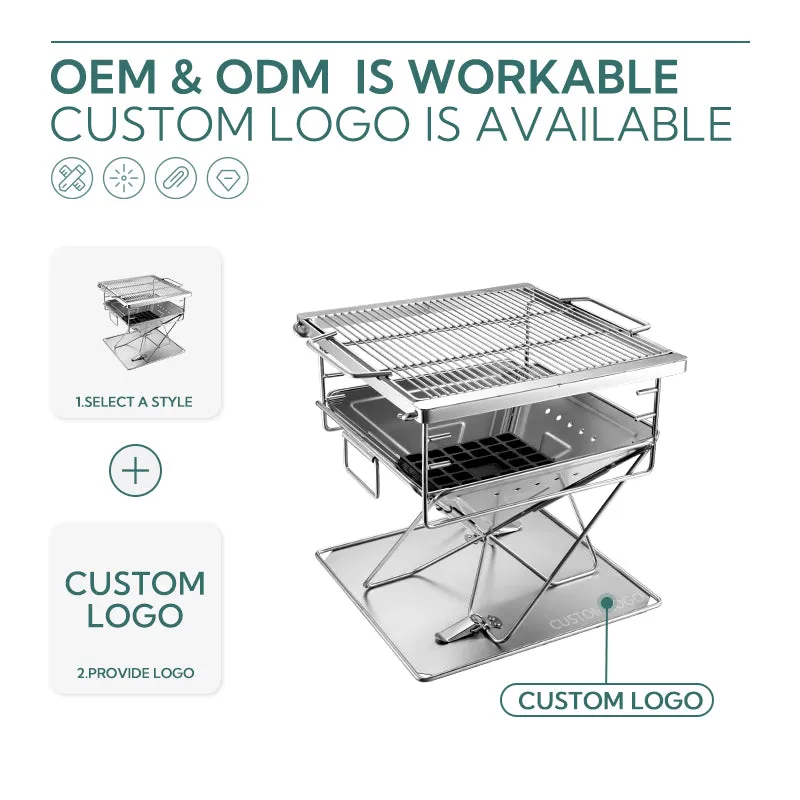 AI-powered 20X13In Fire MT-035 Grill Pit Campingmoon All-in-one solution
