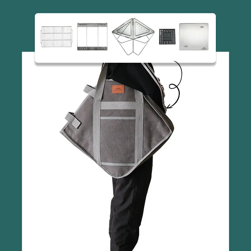 AI-powered 20X13In Fire MT-035 Grill Pit Campingmoon All-in-one solution