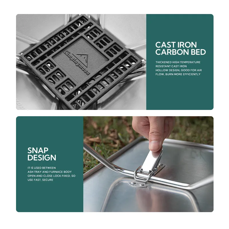 AI-powered 20X13In Fire MT-035 Grill Pit Campingmoon All-in-one solution