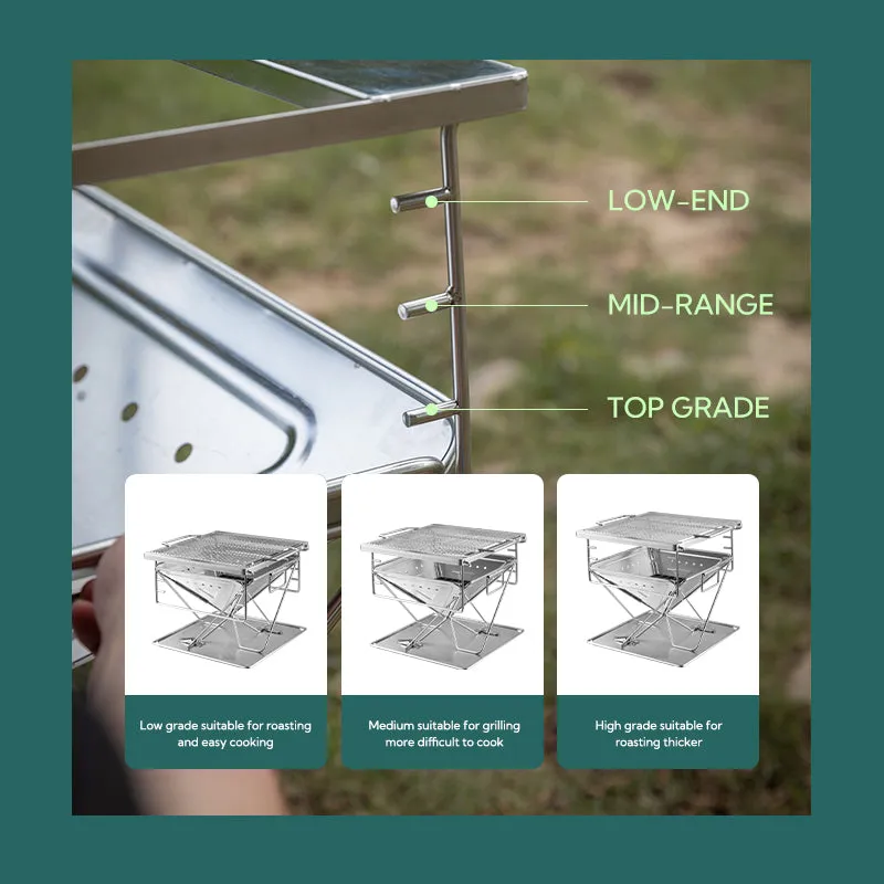 AI-powered 20X13In Fire MT-035 Grill Pit Campingmoon All-in-one solution