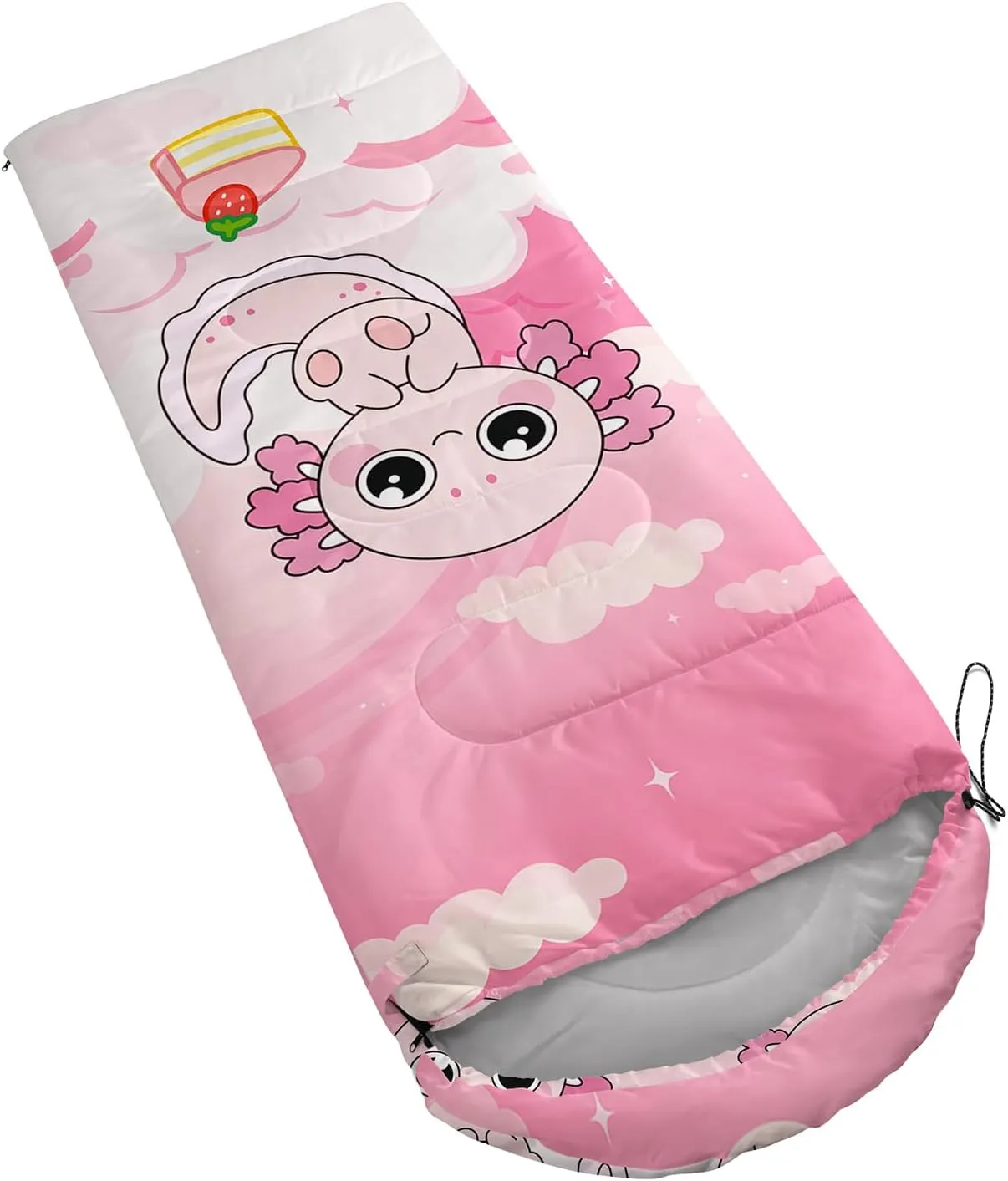 AILONEN Black & Gold King Crown Sleeping Bag for Boys Girls,Warm and Cool Weather,Lightweight,Waterproof Backpacking,King and Queen Money Dollar Printed Sleeping Bag for Camping