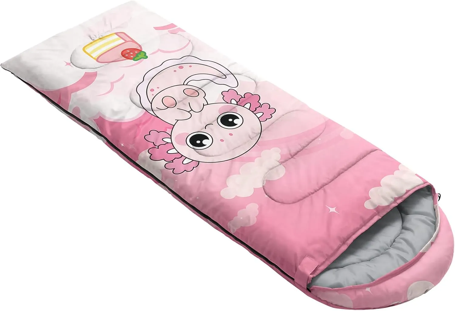 AILONEN Black & Gold King Crown Sleeping Bag for Boys Girls,Warm and Cool Weather,Lightweight,Waterproof Backpacking,King and Queen Money Dollar Printed Sleeping Bag for Camping