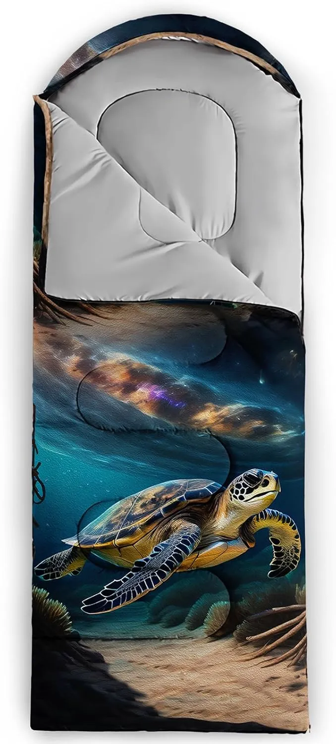AILONEN Sports Sleeping Bag for Kids Boys,Warm and Cool Weather,Lightweight,Waterproof Backpacking,Soccer Basketball Baseball Rugby Tennis Ball Game Graffiti Sleeping Bag for Camping