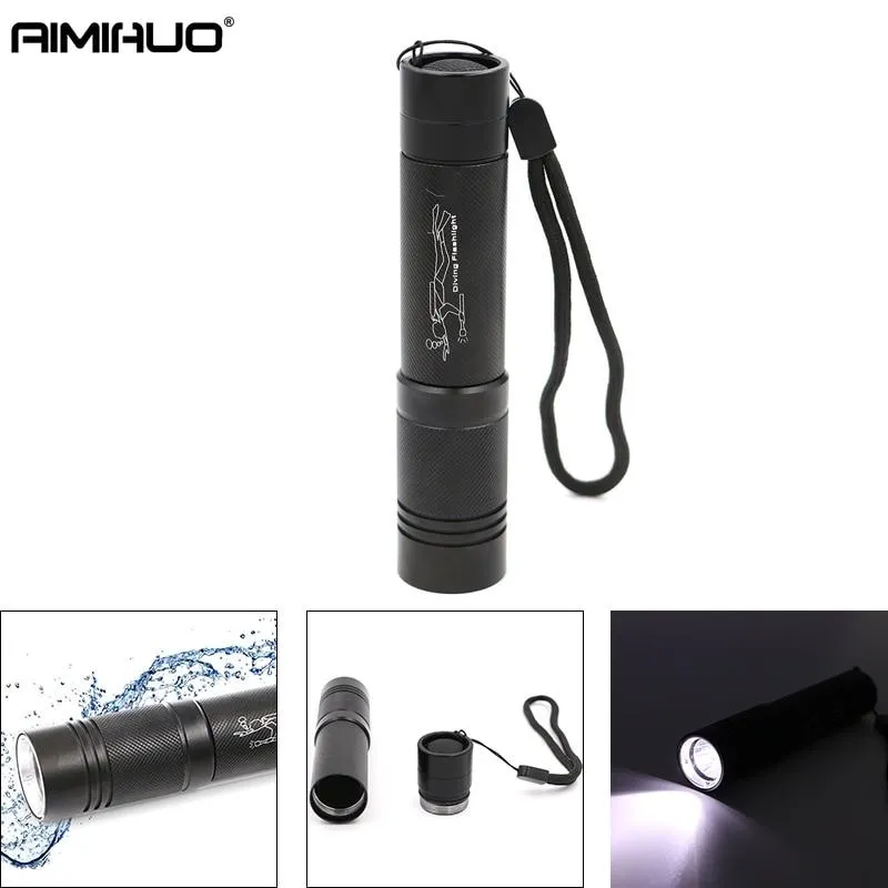 AIMIHUO T6 LED Flashlight Diving Lamp Powerful 80 Meters Underwater Flashlight LED Lantern Waterproof Torch For 18650 Battery