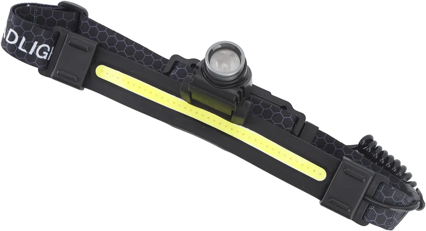 Airshi Head Flashlight, LED Headlamp Lightweight Silicone for Night Fishing