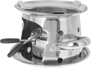 Alcohol Burner Stove Portable Stainless Steel Hot Pot Stove for Outdoor Camping for Cooking Boiling Water and Stewing Soup Random Color and Style