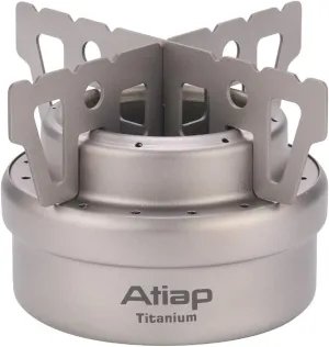 Alcohol Stove Backpacking Stove Camping Stove Alcohol Burner with Cross Stand Titanium Ultralight Portable
