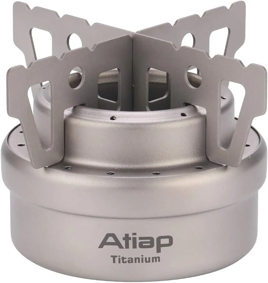 Alcohol Stove Backpacking Stove Camping Stove Alcohol Burner with Cross Stand Titanium Ultralight Portable