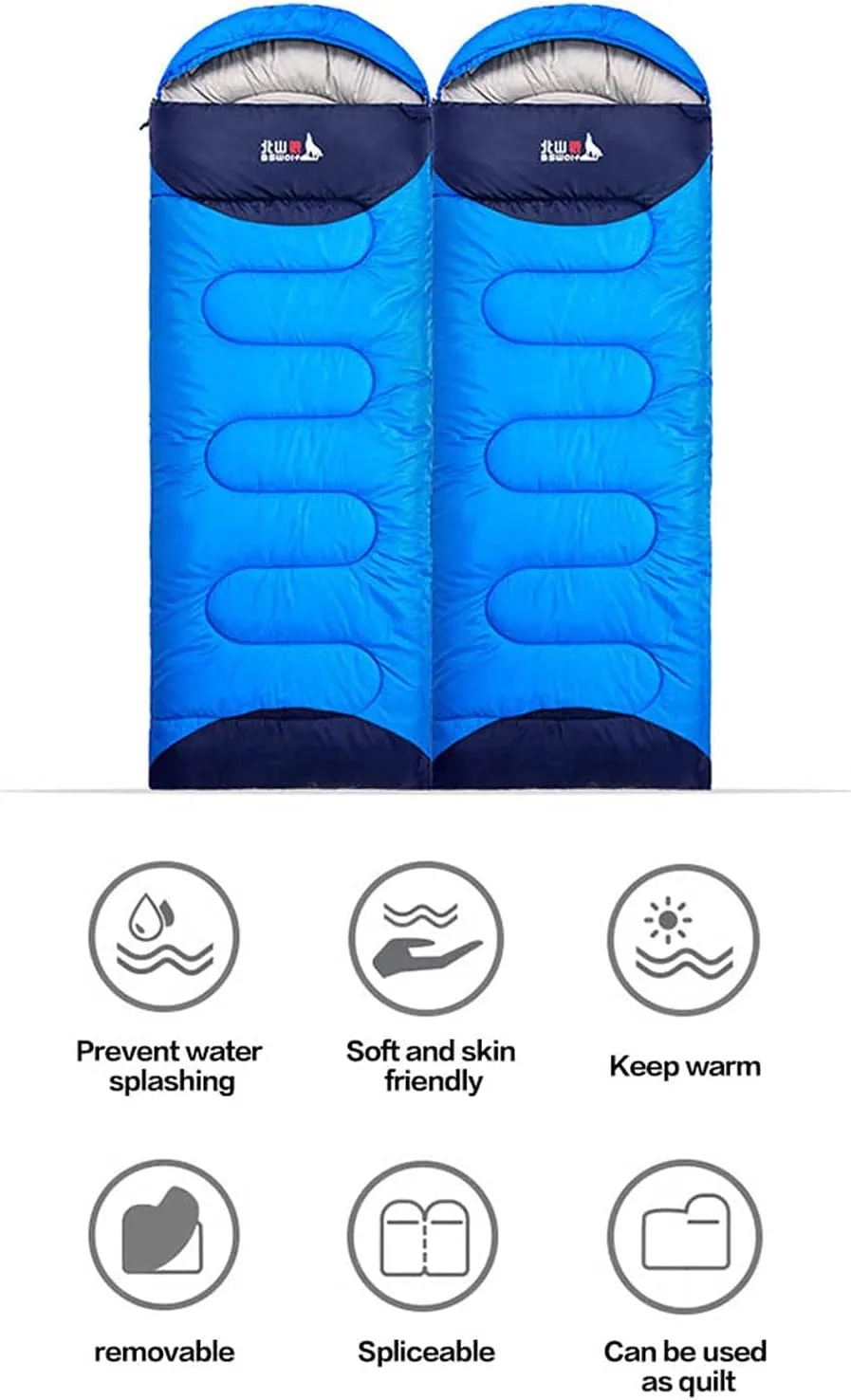 All Season Splicable Sleeping Bag Outdoor Portable Waterproof Cotton Heat Retain Sleeping Bag for Adults & Kids - Indoor & Outdoor: Camping, Backpacking, Hiking,