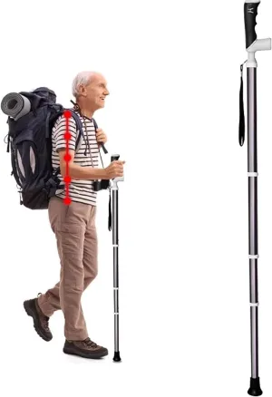 All Terrain Walking Cane Walking Sticks-Soft Hand Strap-Rubber Tip Cover Walking Poles with Adjustable Height Aids for People Withllimited Mobility(A,38~105cm)
