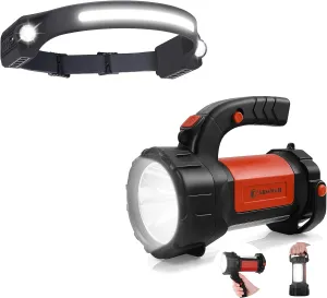 AlpsWolf LED Headlamp Rechargeable and Camping Lantern Rechargeable, Flashlight