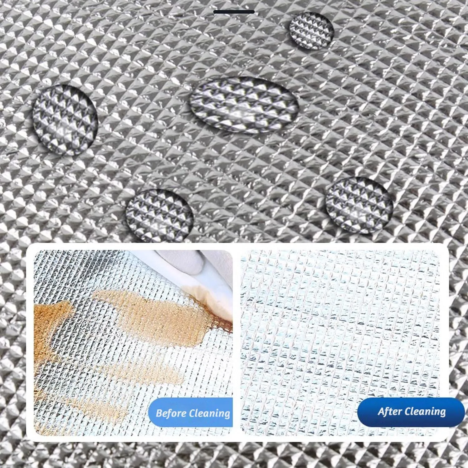 Aluminium Sleeping Mat, Foam Mats, Sleeping Mat for Camping, Insulated Blanket, 4mm Thick Foldable Tent Mat, Thermal Mat, Made of Aluminium Foil and EPE