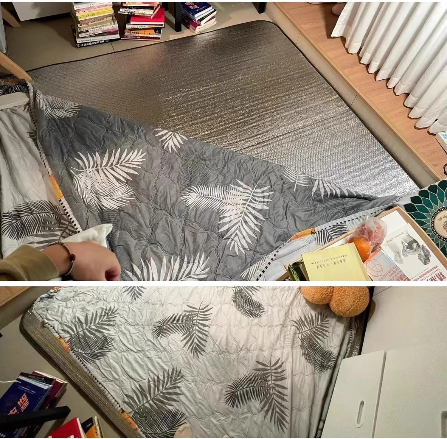 Aluminium Sleeping Mat, Foam Mats, Sleeping Mat for Camping, Insulated Blanket, 4mm Thick Foldable Tent Mat, Thermal Mat, Made of Aluminium Foil and EPE