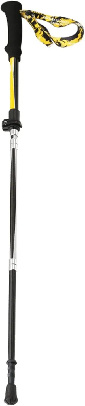 Aluminum Alloy Telescopic Walking Stick, 3-Section Adjustable Portable Trekking Poles, Hiking Collapsible with Wristband & Stick Cap, for Walking, Camping