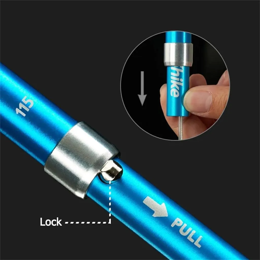 Aluminum Alloy Trekking Poles Three-Section Folding Trekking Poles Hiking and Climbing Outdoor Walking Pole (D As Show)