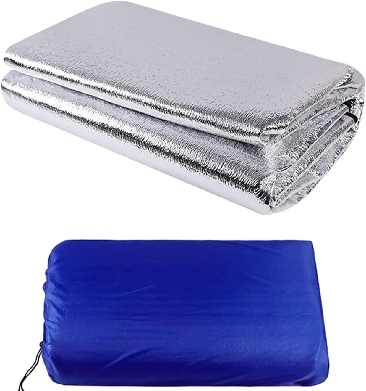 Aluminum Foil Camping Mat Ground Mat Film Double-Sided Insulated Roll Mat Moisture-Proof Camp Mattress Dustproof Waterproof Sleeping Mat for Park Yoga Picnics Fishing