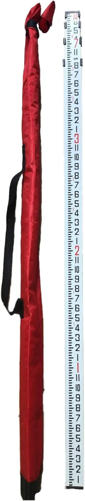 Aluminum Grade Rod - 10ths, With Carrying Case and Rod level (14 Foot)