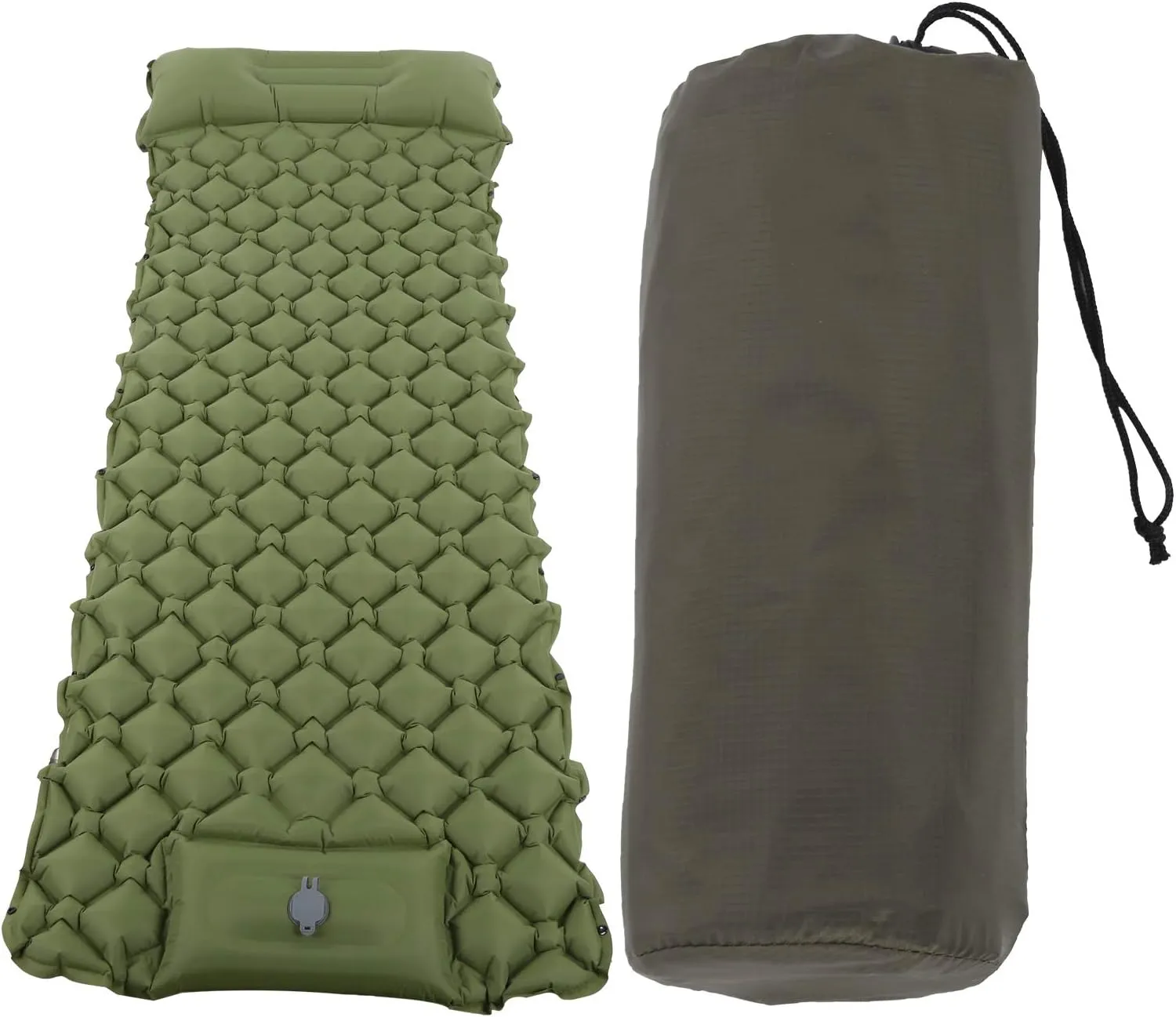 Alvinlite Sleeping Pad Air Mattress Inflatable Cushion Inflatable Camping Cushion Air Cushion Design for Traveling and Hiking(ArmyGreen)
