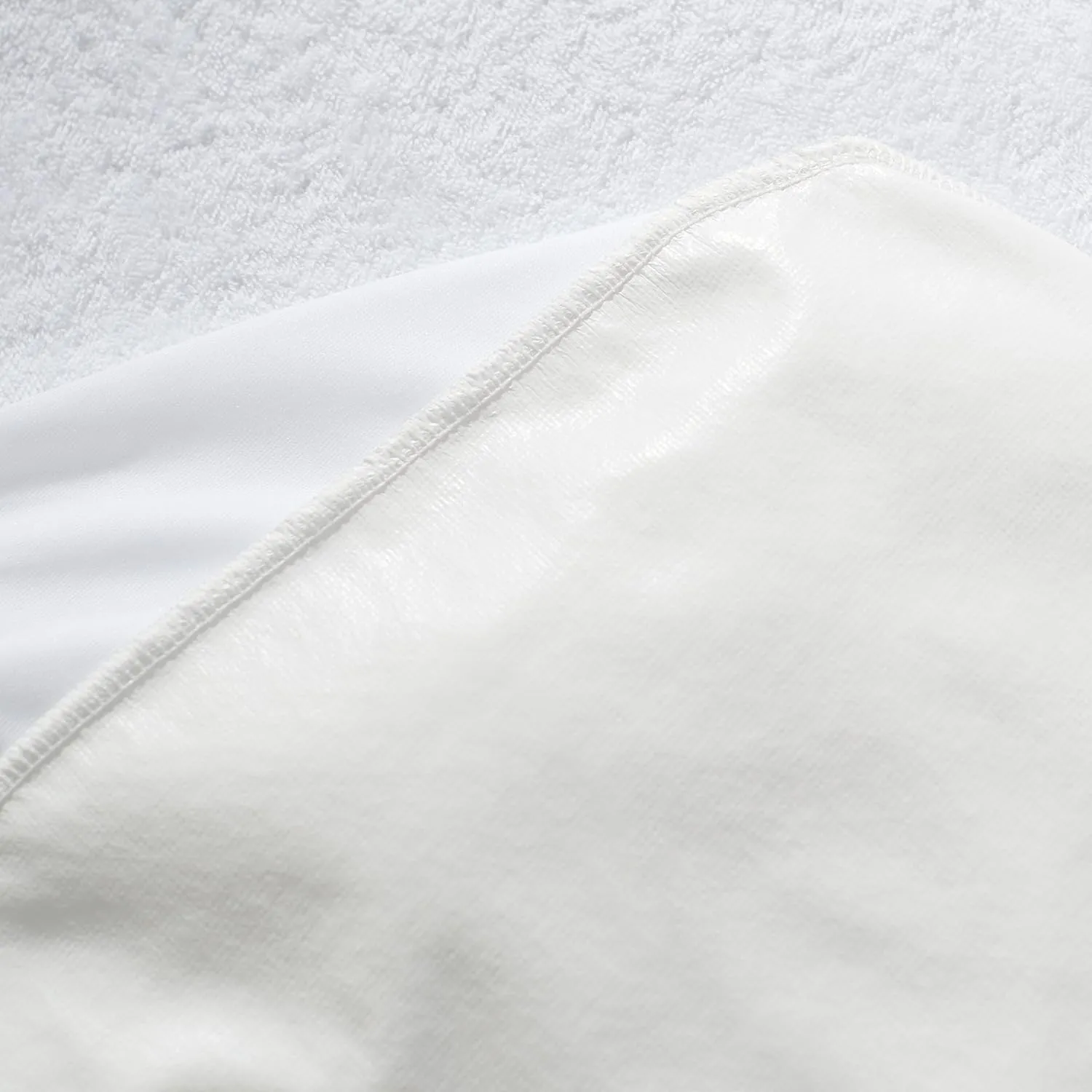 Amazon Basics Waterproof 18 inch Mattress Protector Full Size, Breathable, Machine Washable, White