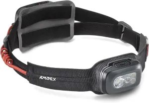 AMPEX Head Lamp - Comfortable, Waterproof Headlamp Rechargeable with Bright LED, 240h Runtime, Red Mode, Outdoor Use, Hiking, Backpacking - 600 Lumens