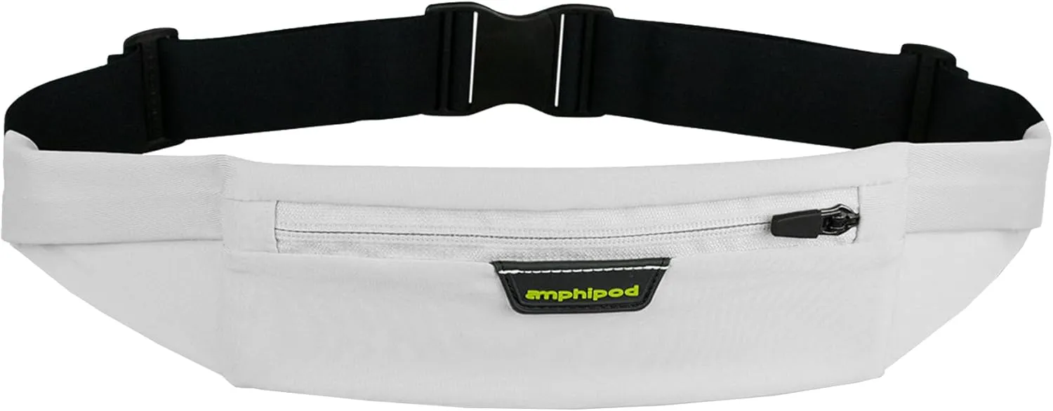 Amphipod MicroStretch Opti-Luxe Belt, Ultra-Light Minimalist Runners Waist Pack for Walking, Hiking & Running, Men & Women - Amp Green - OS - Swiss Alps - XL