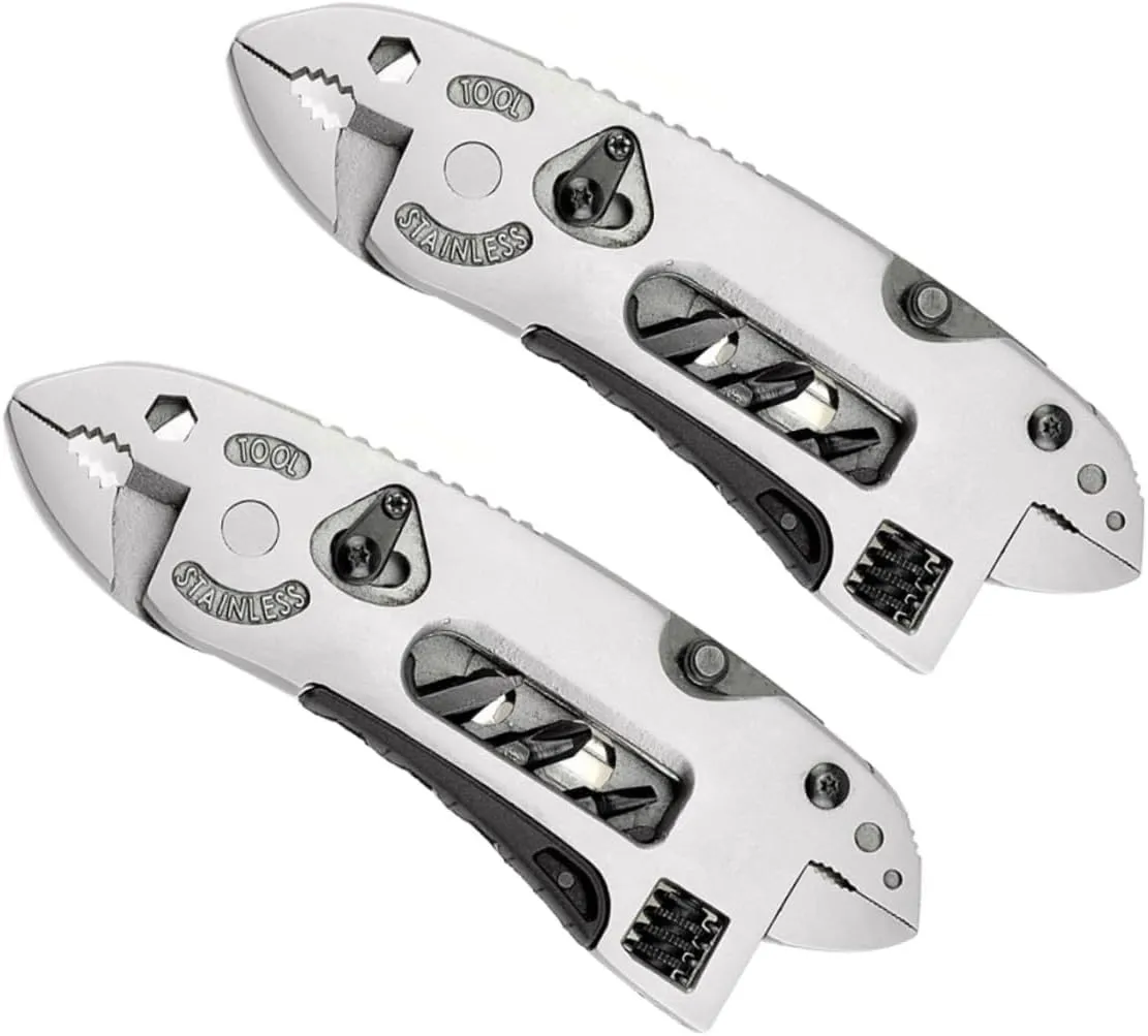 Angoily Stainless Steel Pliers Wire Cutters Wrench Tool Camping Multitool for Emergency
