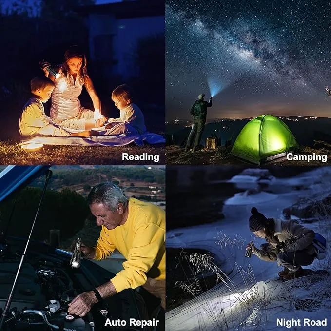 ANKRA Rechargeable Flashlights 990000 High Lumens Zoomable 5 Modes Super Bright IPX7 Waterproof & USB-C Charging Tactical Flashlights Powerful Handheld Flashlight for Emergencies Camping