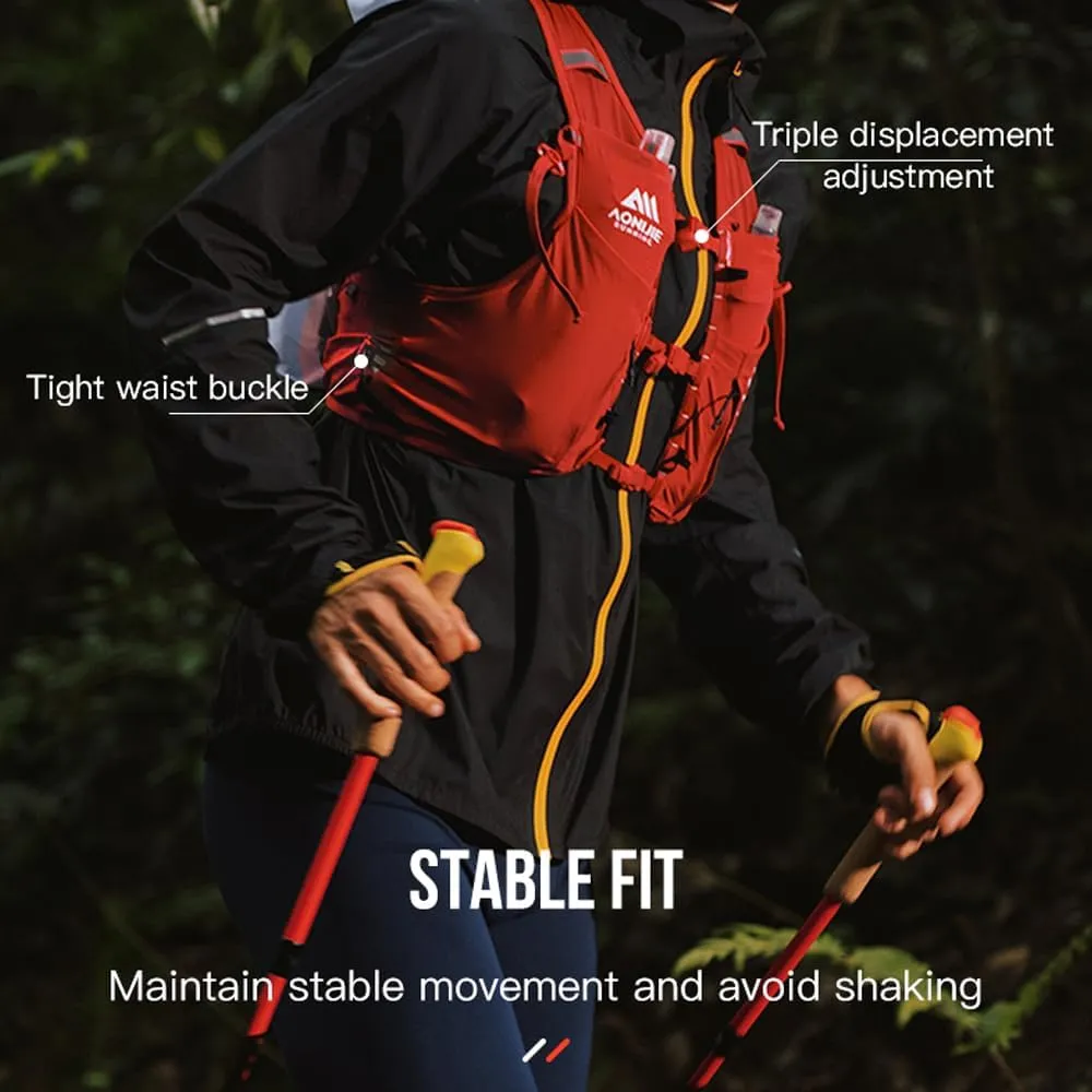 AONIJIE 10L Lightweight Trail Running Vest, Hydration Pack for Men Women, Climbing Hiking Mountaineering Hydration Vest