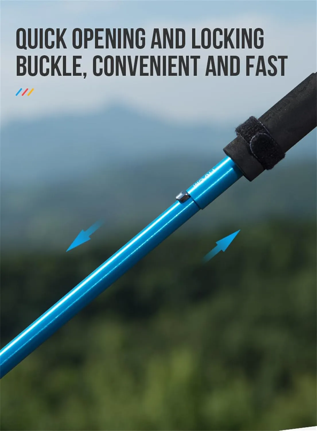 AONIJIE Folding Ultralight 7075 Aluminum Alloy Trekking Poles Quick Lock Trekking Hiking Pole Walking Stick