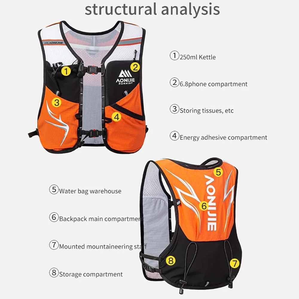 AONIJIE Lightweight Trail Running Backpack for Children, Kids Hydration Backpack, Outdoor Hydration Vest for Boys or Girls