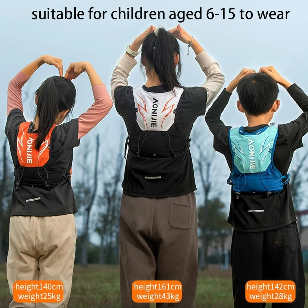 AONIJIE Lightweight Trail Running Backpack for Children, Kids Hydration Backpack, Outdoor Hydration Vest for Boys or Girls
